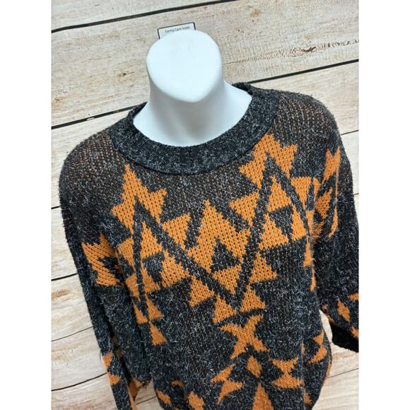 GFC Womens Vintage Sweater Size Small Womens Orange 80's Casual Long Sleeve - Picture 9 of 11